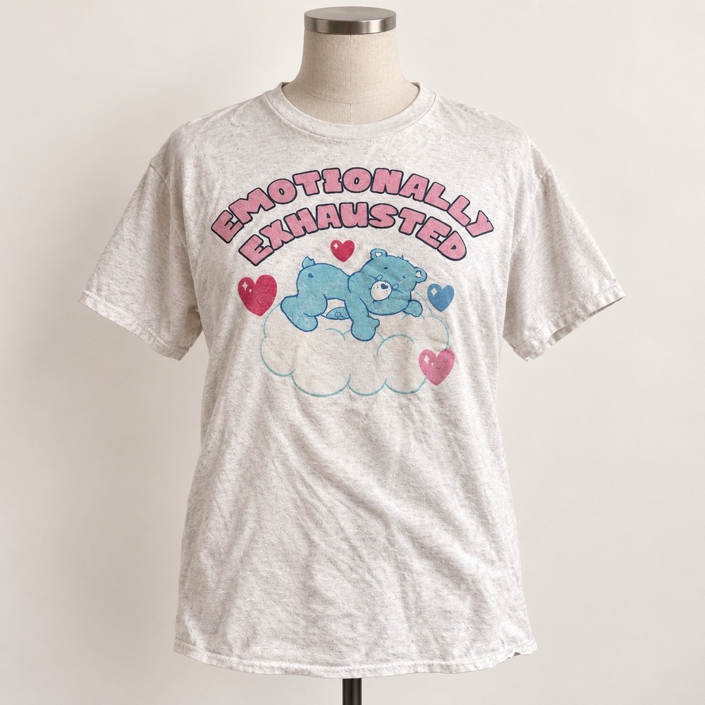 Delta Pro Weight Care Bears Emotionally Exhausted Graphic Tee Grey Medium